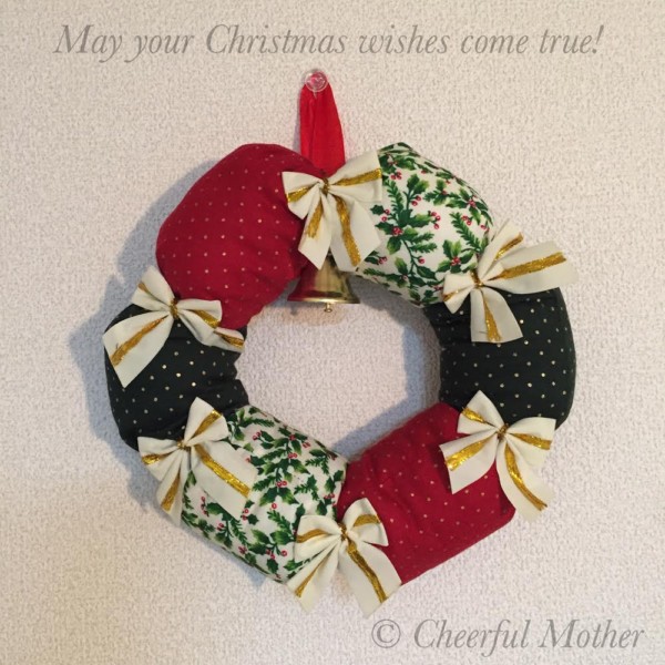 布で作る 手作りクリスマスリース - チアフルマザー